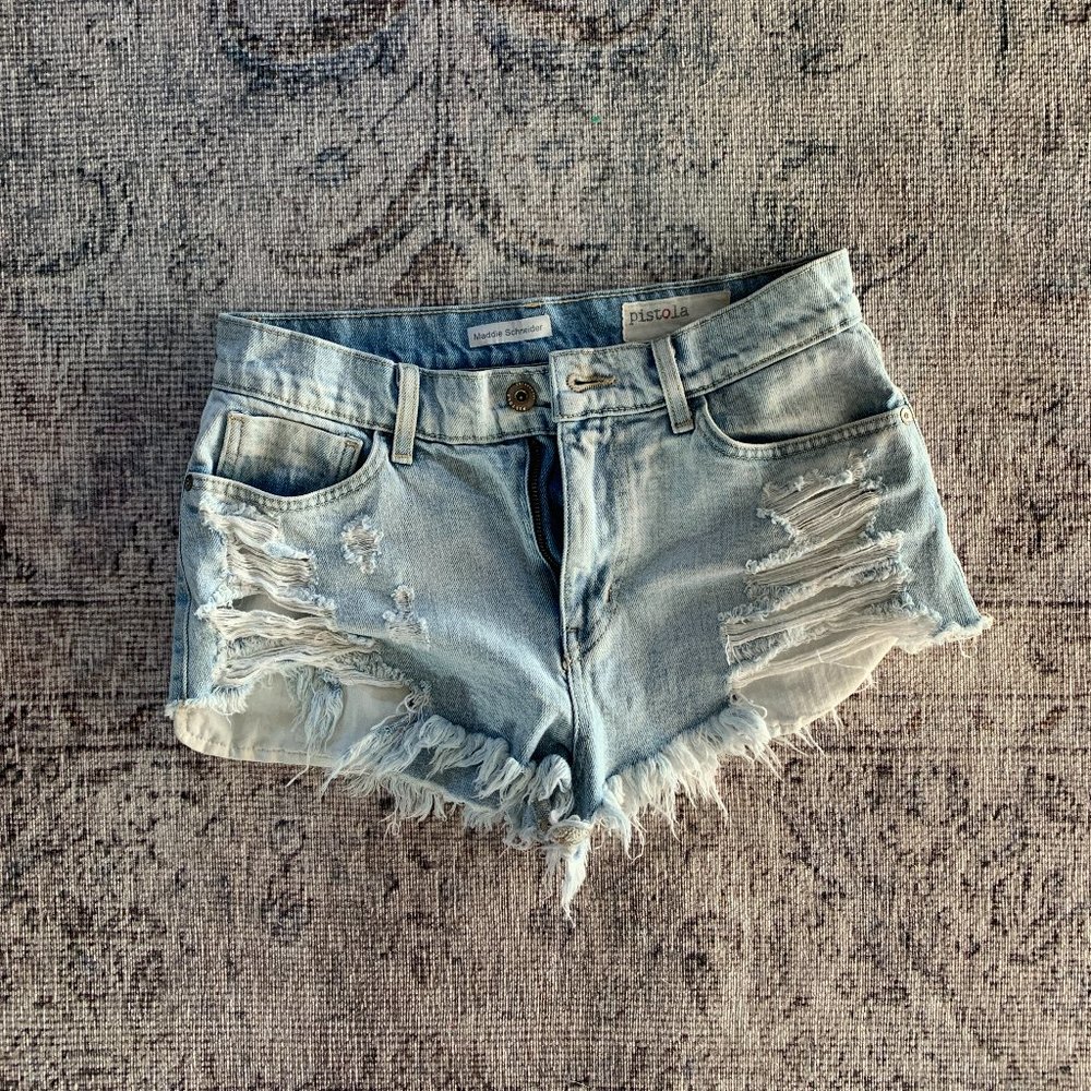 Pistola Maddie Schneider Distressed Shorts 27